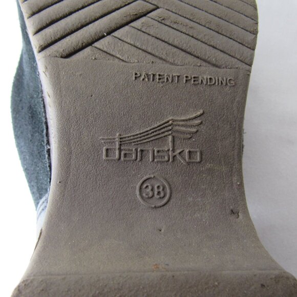 Dansko Black Brushed Suede Clogs Women's 38 8 - Picture 8 of 9